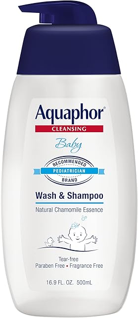 Aquaphor Baby Wash and Shampoo - Mild, Tear-free 2-in-1 Solution for Baby?s Sensitive Skin - 169 fl oz Pump