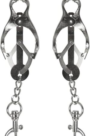 Jaws Style Nipple Clamps w/Snap Hook - Chrome