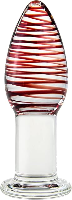 Glass Anal Butt Plug with Smooth Tapered Tip Adult Sex Toy for Man Woman Couple