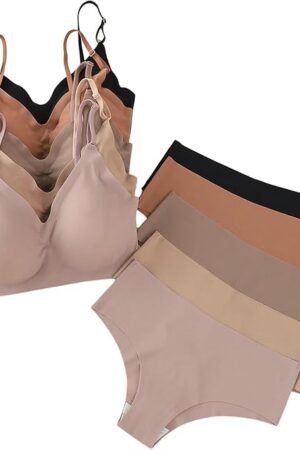 Women's 10 Piece No Show Sexy Lingerie Sets Seamless Wireless Bra and Panty Set