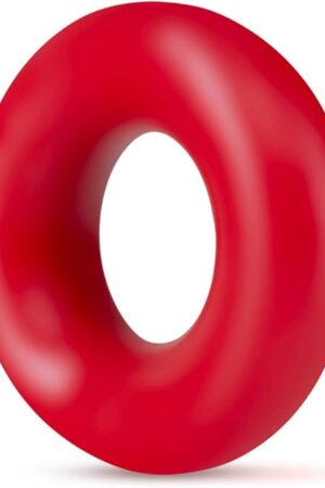 Eden Sex Toys - Oversized Donut Cock Rings (Set of 2) - Enhance Erection, Stamina & Girth with Superior Fit - Smooth & Thick Stretchy Penis Rings - Lasting Hardness & Performance Boost for Men - Red