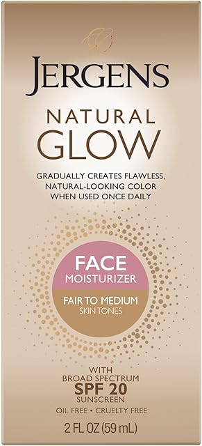 Jergens Natural Glow Daily Facial Moisturizer, Fair to Med 2 fl oz (59 ml)