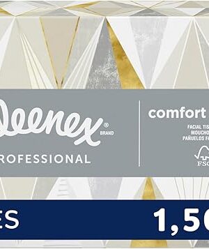 Kleenex Professional Facial Tissue, Bulk (03076), 2-Ply, White, Flat Boxed Format, Designed for Business, Convenience Size (125 Tissues/Box, 12 Boxes, 1,500 Sheets/Case)