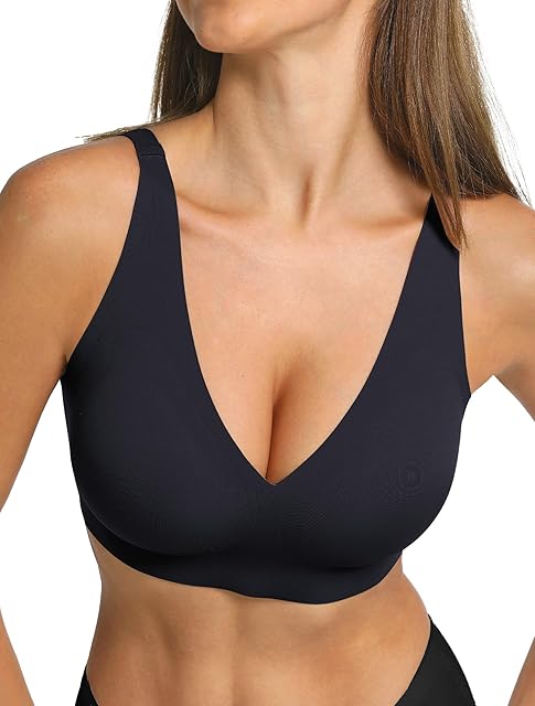 Women Plunge No Underwire Bra Deep V Seamless Supportive Bras Buttery Smooth Comfort Sexy Bralettes Underwear