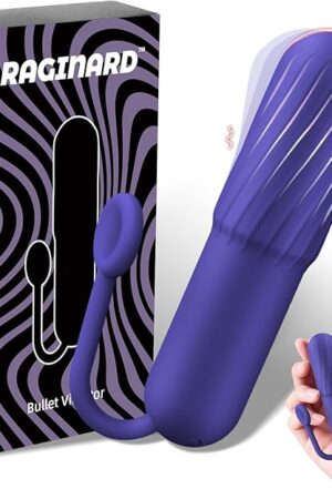 G Spot Bullet Vibrator Women Sex Toys, Powerful Mini Vibrators with Drawstring Design & Spiral Textured Tip, Discreet Waterproof Nipple Clitorals Stimulator with 10 Modes, Adult Sex Toy & Games