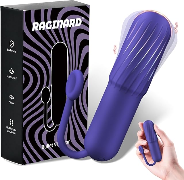 G Spot Bullet Vibrator Women Sex Toys, Powerful Mini Vibrators with Drawstring Design & Spiral Textured Tip, Discreet Waterproof Nipple Clitorals Stimulator with 10 Modes, Adult Sex Toy & Games