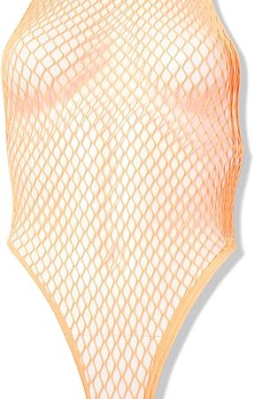 womens Industrial Net Snap Crotch Tank Bodysuit.