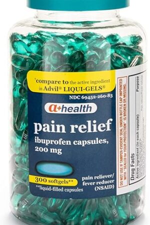 Ibuprofen 200 Mg Softgels, Pain Reliever/Fever Reducer (NSAID), 300 Count