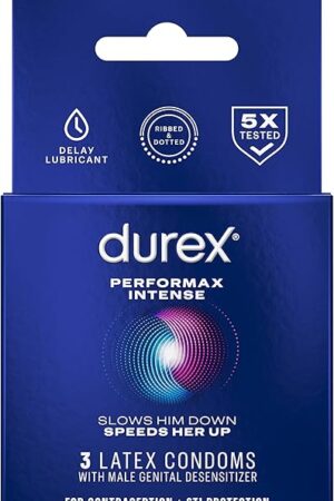 Durex Performax Intense Condom, 3 Count