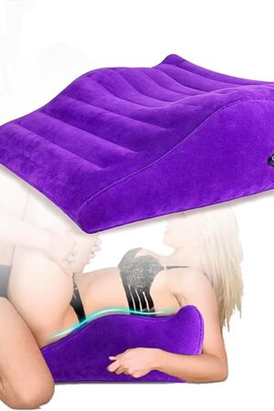 Curved Sex Pillow, Sex Toy Sex Furniture Inflatable, Velvety Sex Cushion Sex Position Pillow, Sex Toys for Couples Comfort, Deeper Penetration Couples Sex Toys Purple Pillow for Bedroom