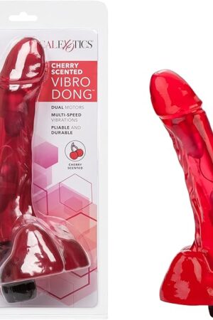 California Exotics Tera Patrick Cherry Scented Vibro-Dong Dildo