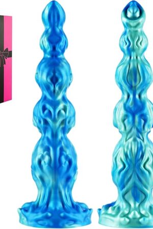 13 Inch Think Fantasy Monster Knot Dildo with Suction Cup, 12" Soft Silicone Realistic Giant G-spot Dog Dildos with 4 Knots, Large XL XXL Horse Wolf Prostate Dildo Anal Butt Plug Sex Toy for Men Women
