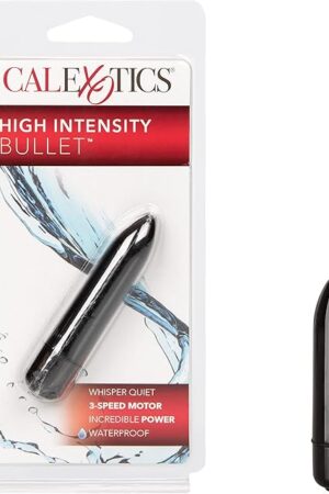 CalExotics High Intensity Mini Bullet Vibrator - Waterproof Sex Toys for Couples - Adult Vibe Massager - Black