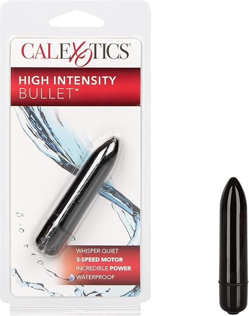 CalExotics High Intensity Mini Bullet Vibrator - Waterproof Sex Toys for Couples - Adult Vibe Massager - Black