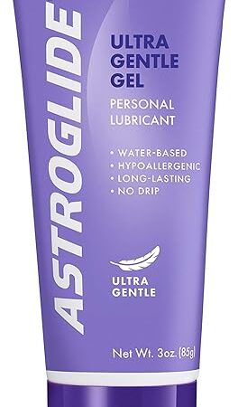 Astroglide Ultra Gentle Gel Sensitive Skin Personal Lubricant 3 oz (Pack of 6)