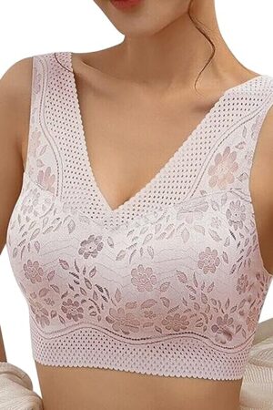 Hatmeo Women's Orthopedic Anti-Sagging Bra Hatmeo Bras for Senior Women Posture Correcting Bra Breathable Push up Bras