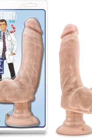 Blush Novelties Loverboy Dr Love - 105 Inch Realistic 2 Inch Thick Huge Dildo - Multispeed Vibrating Vibrator - Firm Suction Cup Harness Strapon Compatible Sex Toy for Women Men - Vanilla