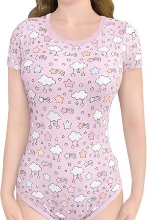 Cotton Romper Onesie Pajamas Bodysuit - Pastel Sky Onesie
