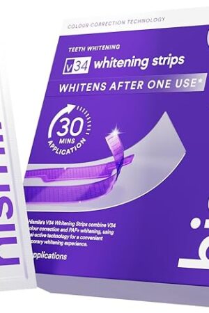 Hismile V34 Whitening Strips, Teeth Whitening Strips, Purple Tooth Whitening, Tooth Stain Treatment, Combining Whitening and Colour Correction