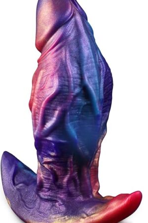 Anal Plug Realistic Dildo for Comfortable Long-Term Wear Silicone Butt Plug Dilator with Bulging Veins Curved Base 6.02 x 2.09 Inch Prostate Sex Toy for Men Women Masturbation