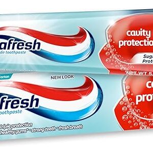 Aquafresh Cavity Protection Fluoride Toothpaste for Healthy Gums, Strong Teeth, and Fresh Breath, Cool Mint, 5.6 oz