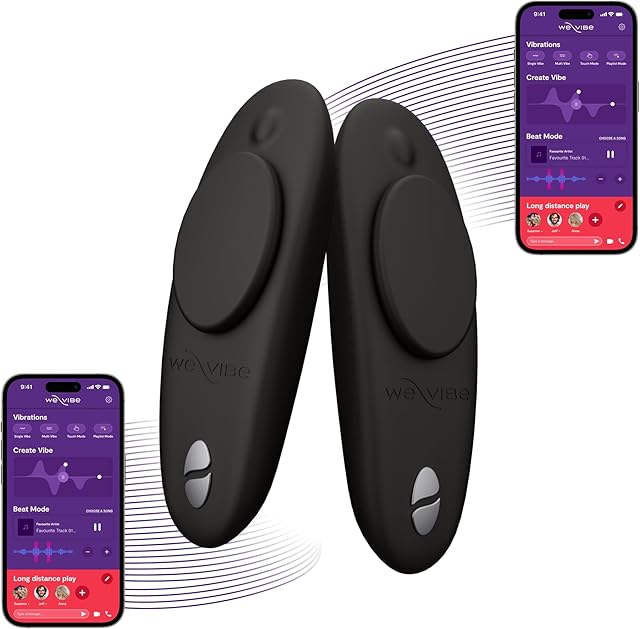 We-Vibe Tease Us Set Moxie + Moxie Wearable Lay On Panty Vibrators | Remote & App Control Vibrating Sex Toys for Couples | Clitoral Stimulators with 10 Intensity Levels | Adult Sexual Pleasure Tools