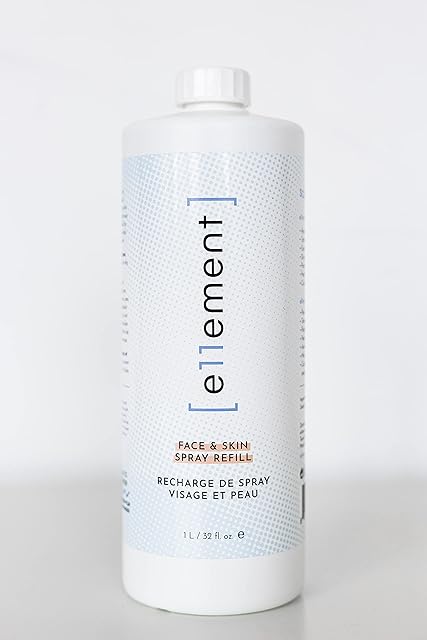 Hypochlorous Acid Spray - 1 L Refill ? Acne Prone Skin ? Eczema - Tattoo Aftercare ? Piercing Aftercare ? Saline Toner ? Facial Cleanser ? Lash Cleanser - All Natural Face and Skin Spray - e11ement