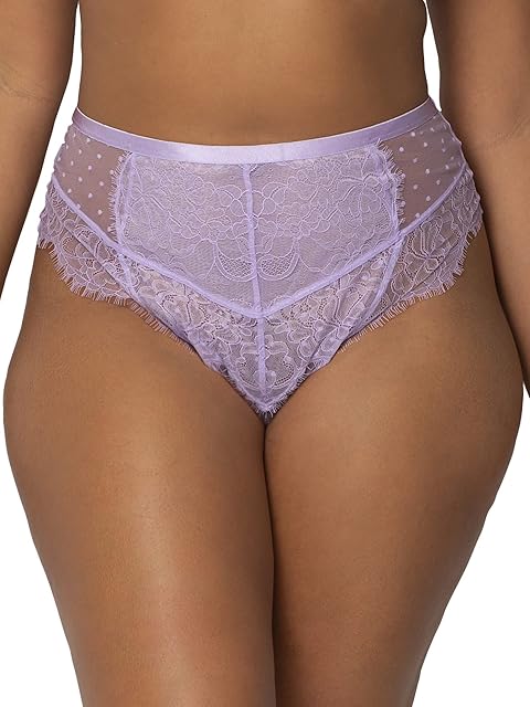 Women's Mesh & Lace High Waisted Thong