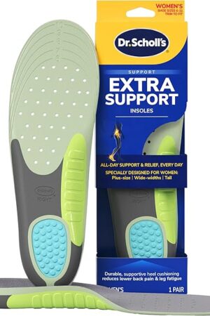 Dr Scholl's Extra Support Shoe Insoles for Women, Size 6-11, 1 Pair: Designed for Plus-Size and Tall Women, Arch Inserts - Helps Reduce Lower Back Pain and Foot & Leg Fatigue