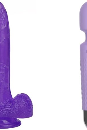 Harness Compatible 7 inch Dildo, Mini Halo Vibrator Bundle