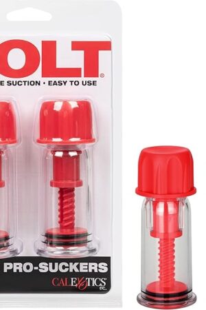 CalExotics Novelties Colt Nipple Pro-Suckers, Red/Clear