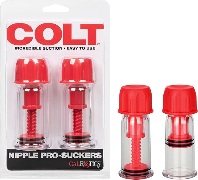 CalExotics Novelties Colt Nipple Pro-Suckers, Red/Clear