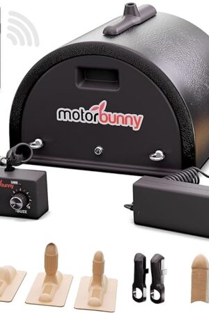 Motorbunny Original Ride-On Sex Machine - Dildo Mount Includes Link Remote App Controlled Vibrator, Rotation & Vibration Machine with 4 Attachments and 11 Settings Sex Toys for Couples, Men, Women