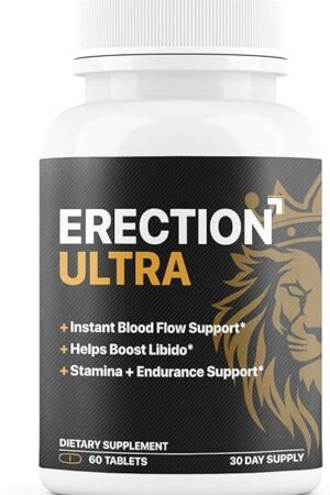 Erect Ultra | Performance Pills for Men Fast Acting Blood Flow & Enhanced Circulation, Stamina, Girth and Hardness | Helps Achieve & Sustain Hard On's | 20 Research Backed Ingredients - 60 Tablets