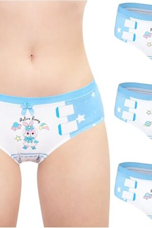 Women's Ladies Soft Cotton Underwear Hipster Briefs Astro Babies Oopsie Potty Pants 3 Pack Panties Set