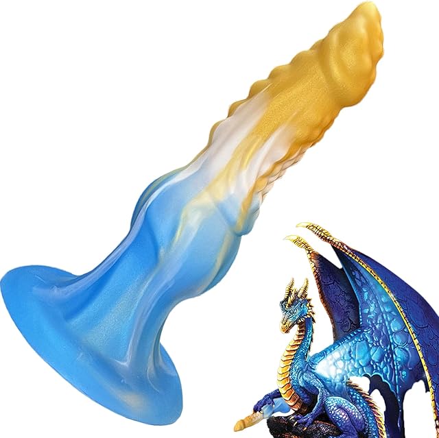 Big Monster Dildo, Huge Silicone Fantasy Dragon Dildo with Suction Cup for Anal Prostate Massage, Thick Realistic Dildos Large Knot Dildo Sex Toys for Women Men Pop 10"