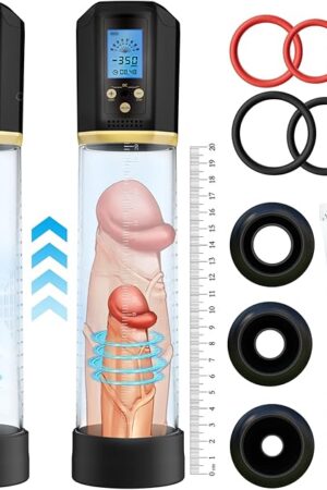 Electric Vacuum Penis Pump for Men - Sex Toys Penis Extender with 8 Sucking Modes, Led Display & Powerful Suction, Rechargeable Adult Toys Cock Erection Training Penis Enlargement Extend Pump