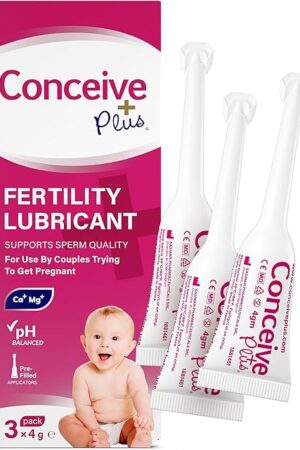 CONCEIVE PLUS Fertility Lubricant Pre Filled Applicators, Fertility & Sperm Friendly Lube for Couples TTC - Water Based Vaginal Moisturizer Safe for Pregnancy | 3 x 4g for Conception Support