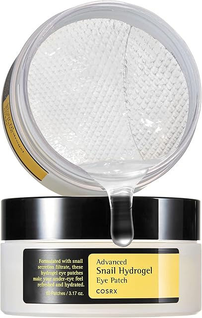 COSRX Advanced Snail Hydrogel Eye Patch (60pc), Gel Serum Mask, Puffy Undereye Treament, Fine Lines, Refresh, Hydrate| Paraben free, Korean Skin Care