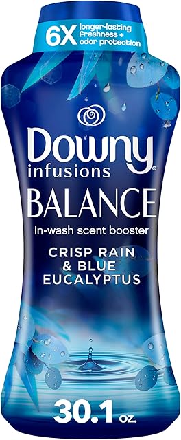 Downy Infusions In-Wash Laundry Scent Booster Beads, BALANCE, Crisp Rain and Blue Eucalyptus Scent, 301 oz