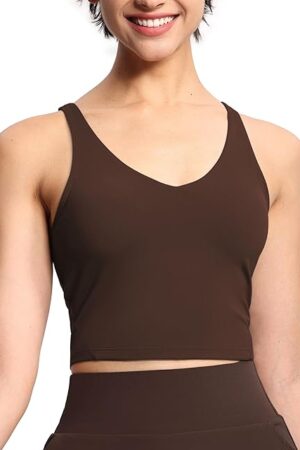 Womens' Sports Bra Longline Wirefree Padded with Medium Support