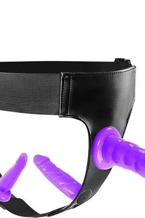 Harness Strap-On Realistic Dildos Sex Toys- Adjustable Strapless Strap-On Dildos 3 Removeable Penis Silicone Anal G-spot Stimulation Sex Toys for Women Couples Lesbian | Remote Control - Purple