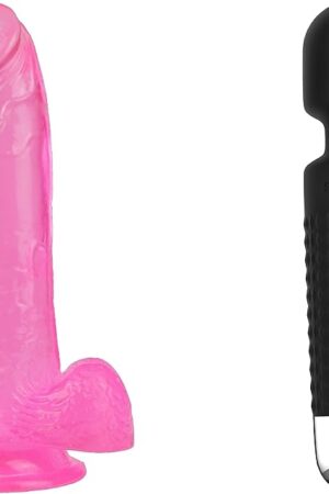 Harness Compatible 7 inch Dildo, Mini Halo Vibrator Bundle