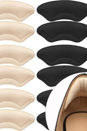 6 Pairs Comfowner Heel Cushion Pads, Comfort Shoe Grips Snugs for Big Shoes Loose Blisters and Pain, Protectors Liners Men Women