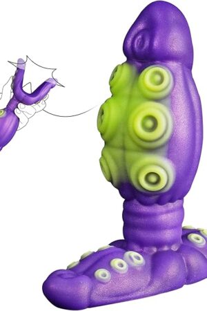 6" Large Tentacle Butt Plug Silicone Anal Plug, Huge Buttplug Fantasy Tentacle Toys for Men Women Gay, Wearable XL Anal Stretcher Dilator, Big Base Prostate Plug, Monster Tentical Dildo Sex Toy