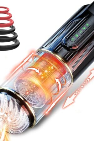 Automatic Male Masturbator Sex Toys for Men, Penis Pump Adult Toy with 4 Sucking & 10 Thrusting & Rotating, Hands Free Electric Pocket Pussy with 3D Textured Sleeve, Stroker Blowjob Machine for Mens