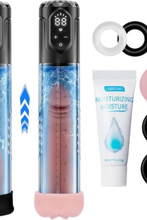 Electric Penis Pump Male Sex Toys, Sex Toys for Men with 5 Suction Modes and 5 Training Pressure, Automatic Male Masturbator with Mini Pocket Pussy, Adult Sex Toy for Men Dick Enlarger Erection