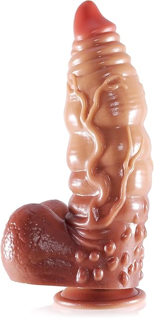 10.6 Inch Giant Dildo, Dual Density Silicone Fantasy Dildo, 2.75'' Diameter Thick Dildos with Powerful Suction Cup, Hands-Free G-Spot Anal Monster Dildos, Adult Sex Toy for Women and Men