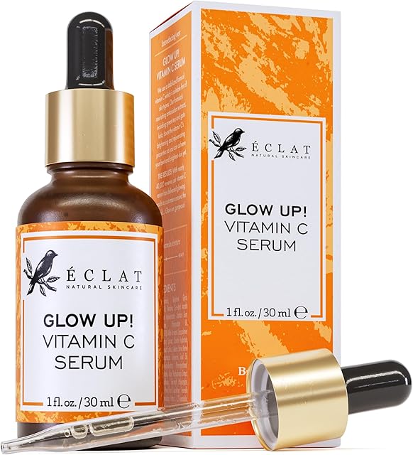 Eclat Skincare Vitamin C Face Serum - Skin Care for Dark Spots, Vitamin C Serum with Hyaluronic Acid, Ferulic Acid, & Vit E - Anti Aging and Skin Brightening, Pure Vit C Facial Care - 30 ml