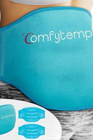 Comfytemp Ice Pack for Back Pain Relief, 2 Packs, FSA HSA Approved, Reusable Gel Lower Back Wrap Ice Brace for Sciatica Injuries, Hot Cold Compression for Lower Lumbar, Waist, Men Women Surgery Gifts